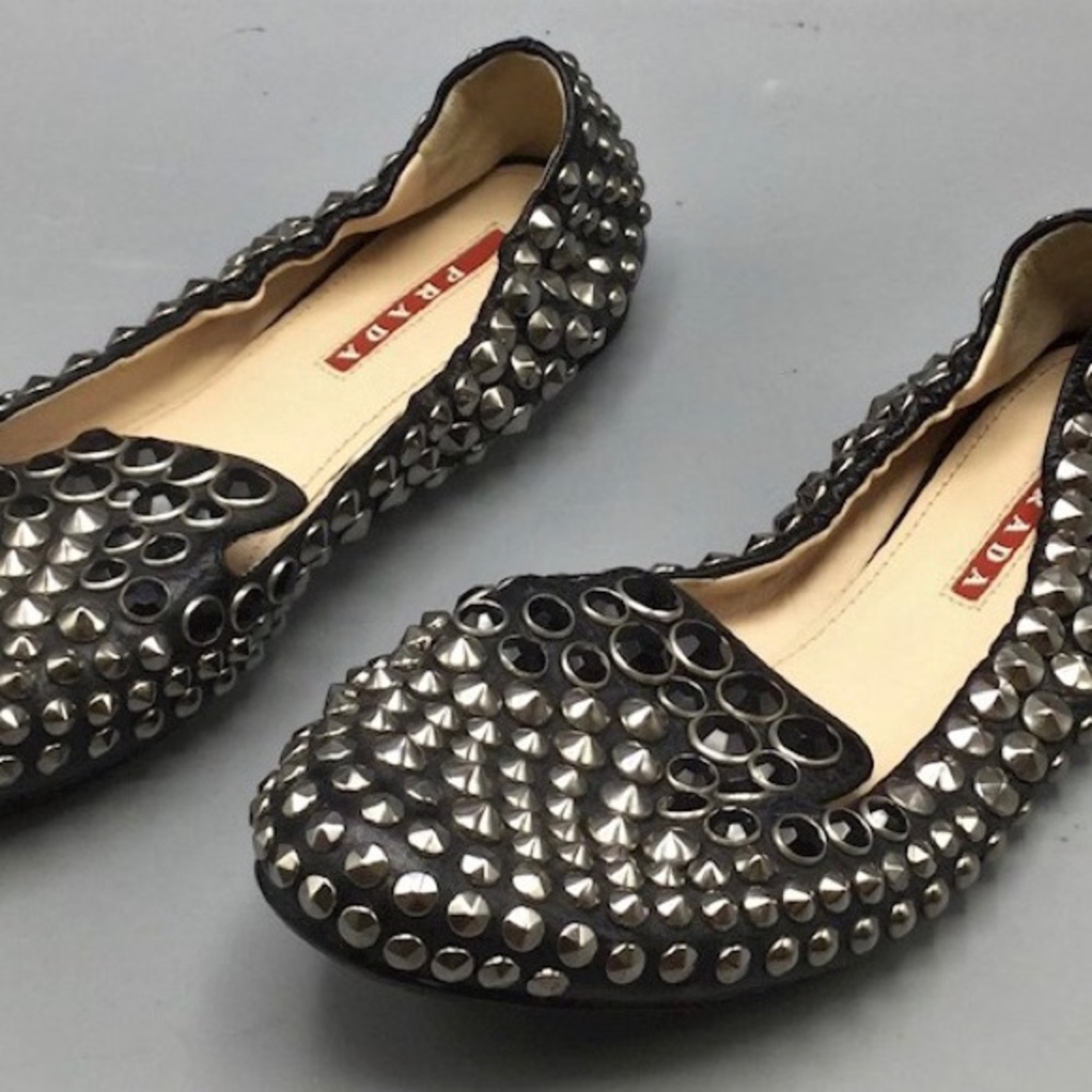 Prada studded flats size 6.5